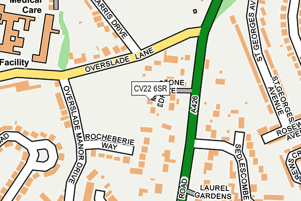 CV22 6SR map - OS OpenMap – Local (Ordnance Survey)