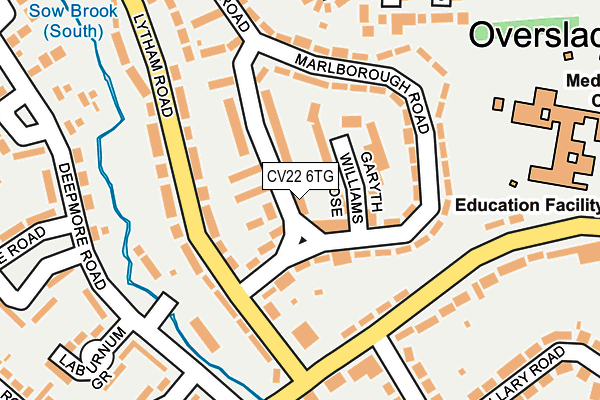 CV22 6TG map - OS OpenMap – Local (Ordnance Survey)