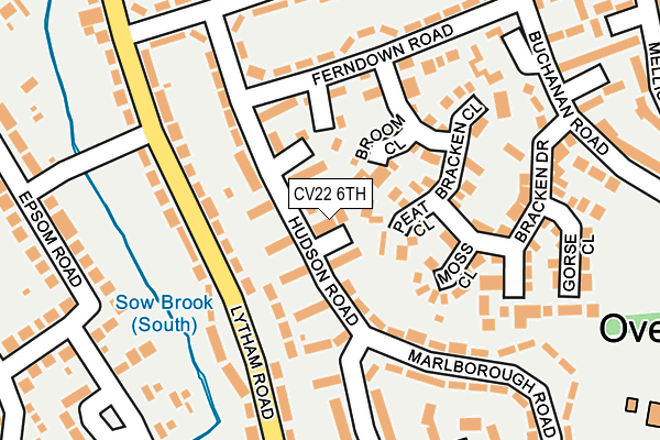CV22 6TH map - OS OpenMap – Local (Ordnance Survey)