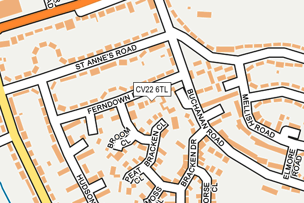CV22 6TL map - OS OpenMap – Local (Ordnance Survey)