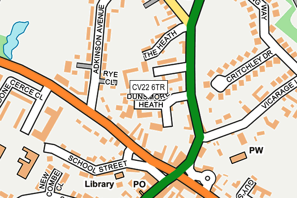 CV22 6TR map - OS OpenMap – Local (Ordnance Survey)