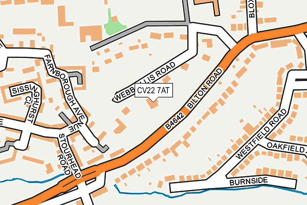 CV22 7AT map - OS OpenMap – Local (Ordnance Survey)