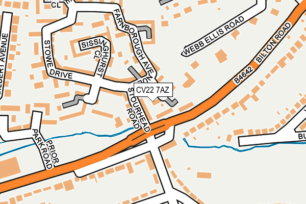 CV22 7AZ map - OS OpenMap – Local (Ordnance Survey)