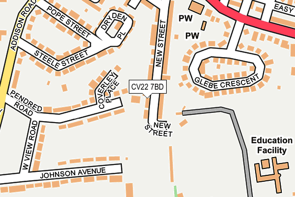 CV22 7BD map - OS OpenMap – Local (Ordnance Survey)