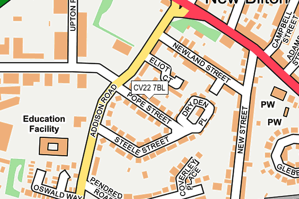CV22 7BL map - OS OpenMap – Local (Ordnance Survey)