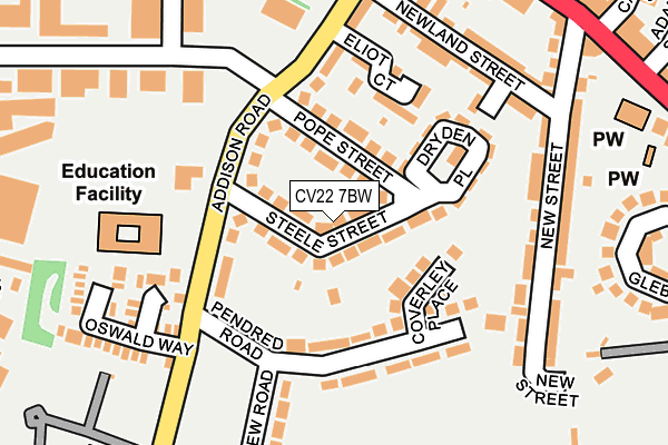 CV22 7BW map - OS OpenMap – Local (Ordnance Survey)