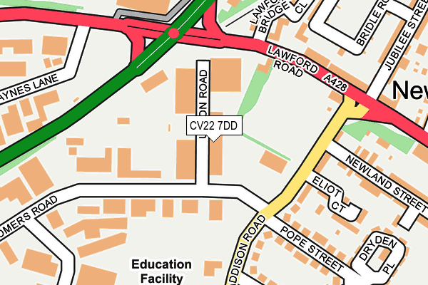 CV22 7DD map - OS OpenMap – Local (Ordnance Survey)