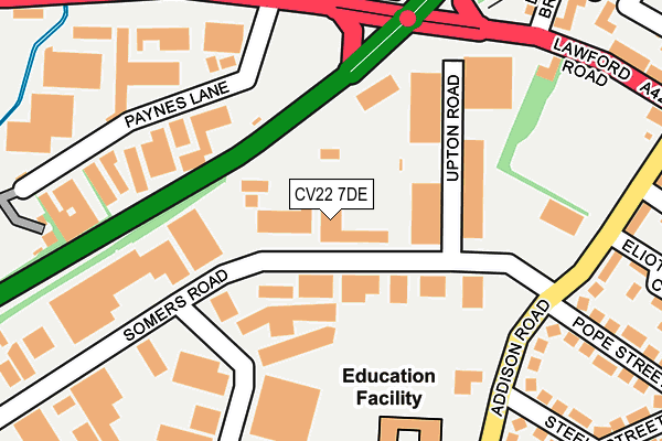 CV22 7DE map - OS OpenMap – Local (Ordnance Survey)