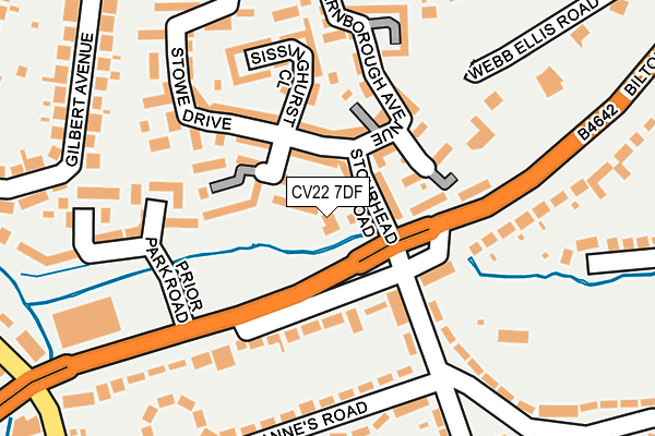 CV22 7DF map - OS OpenMap – Local (Ordnance Survey)