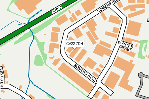 CV22 7DH map - OS OpenMap – Local (Ordnance Survey)