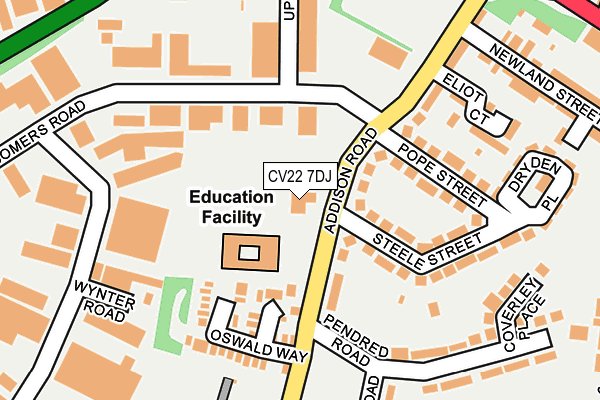 CV22 7DJ map - OS OpenMap – Local (Ordnance Survey)