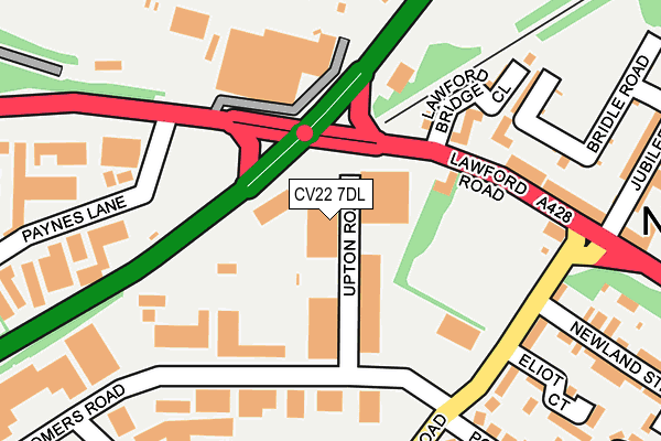 CV22 7DL map - OS OpenMap – Local (Ordnance Survey)