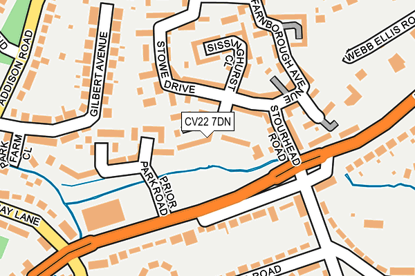 CV22 7DN map - OS OpenMap – Local (Ordnance Survey)