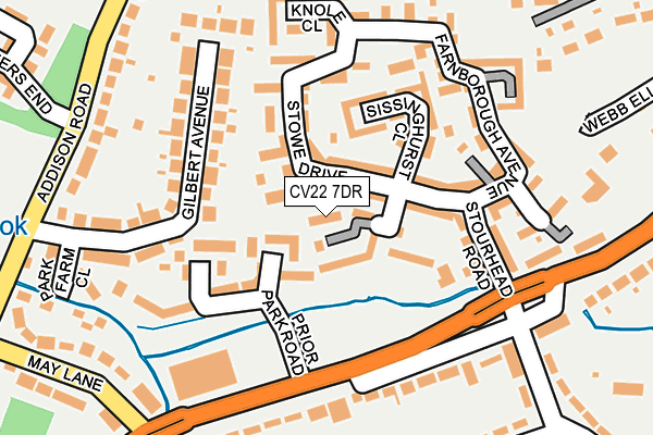 CV22 7DR map - OS OpenMap – Local (Ordnance Survey)