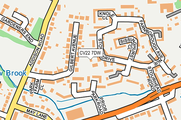 CV22 7DW map - OS OpenMap – Local (Ordnance Survey)