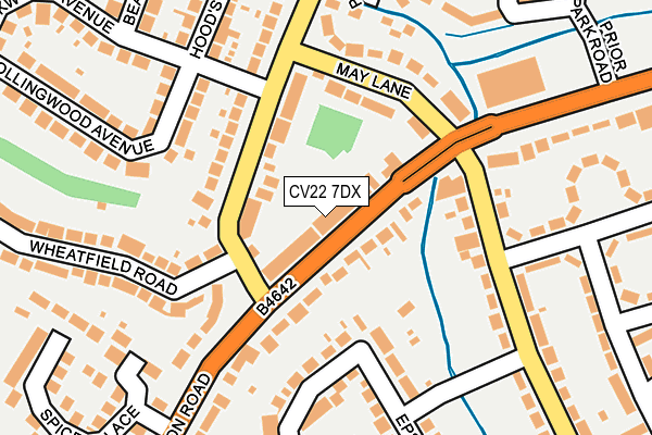 CV22 7DX map - OS OpenMap – Local (Ordnance Survey)