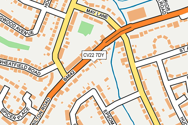 CV22 7DY map - OS OpenMap – Local (Ordnance Survey)