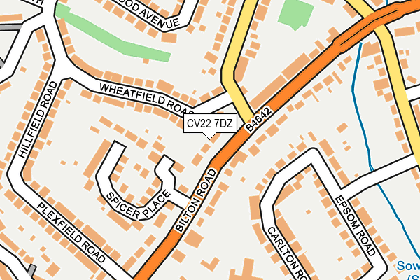 CV22 7DZ map - OS OpenMap – Local (Ordnance Survey)