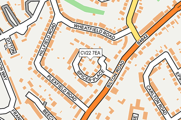 CV22 7EA map - OS OpenMap – Local (Ordnance Survey)