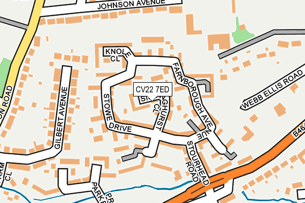 CV22 7ED map - OS OpenMap – Local (Ordnance Survey)