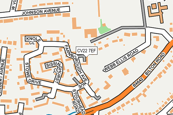 CV22 7EF map - OS OpenMap – Local (Ordnance Survey)