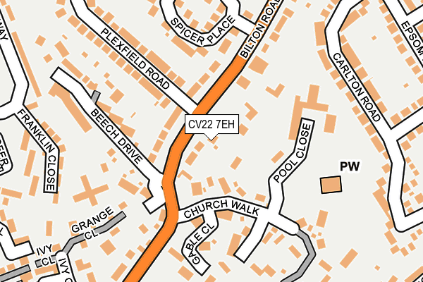 CV22 7EH map - OS OpenMap – Local (Ordnance Survey)
