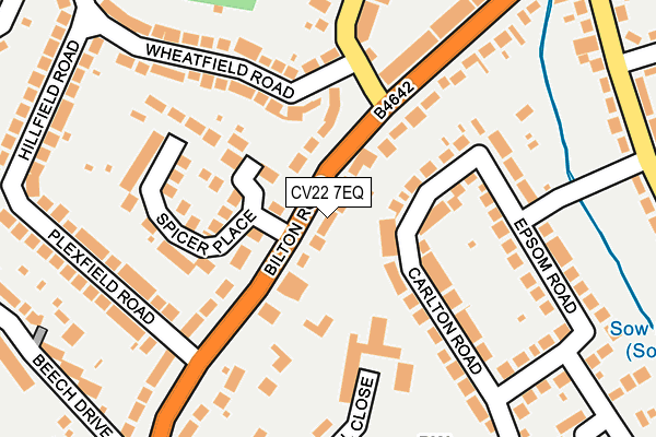 CV22 7EQ map - OS OpenMap – Local (Ordnance Survey)