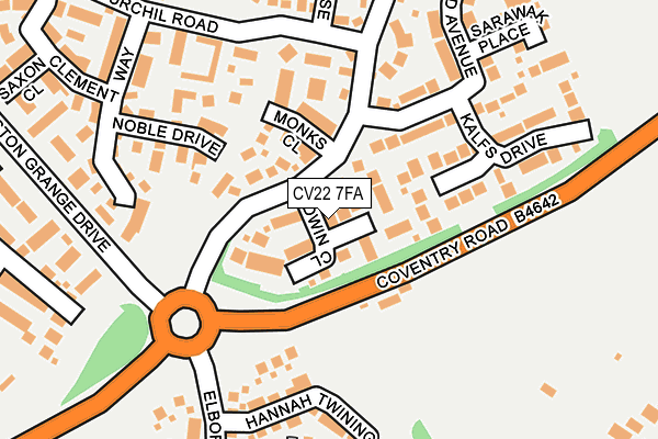 CV22 7FA map - OS OpenMap – Local (Ordnance Survey)