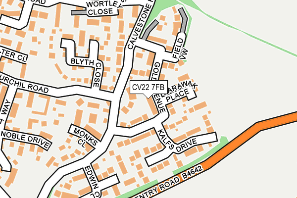 CV22 7FB map - OS OpenMap – Local (Ordnance Survey)