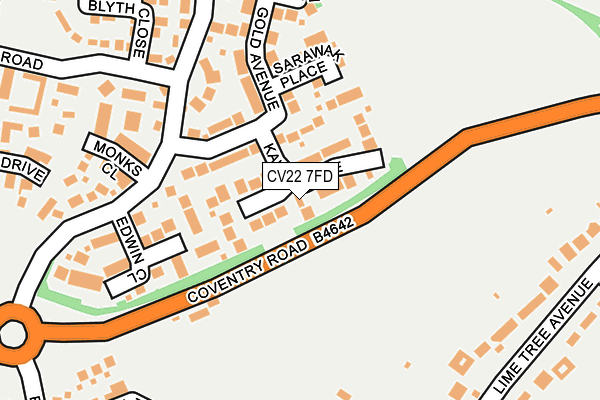 CV22 7FD map - OS OpenMap – Local (Ordnance Survey)
