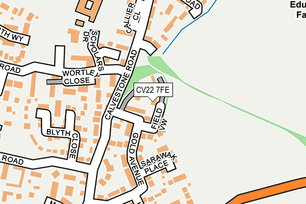 CV22 7FE map - OS OpenMap – Local (Ordnance Survey)