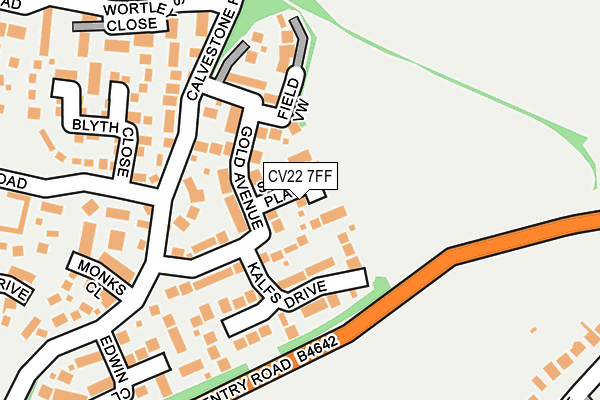 CV22 7FF map - OS OpenMap – Local (Ordnance Survey)