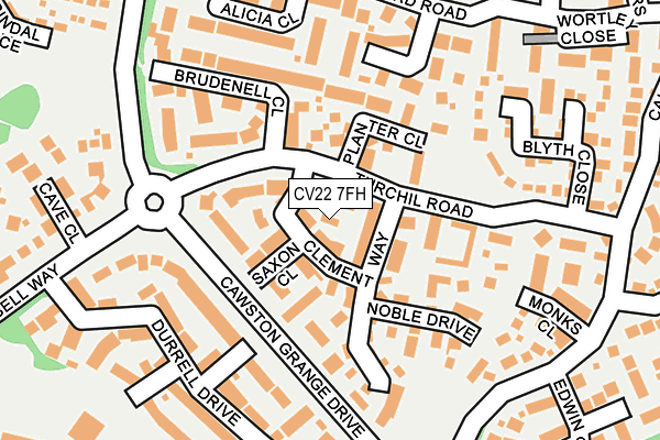 CV22 7FH map - OS OpenMap – Local (Ordnance Survey)