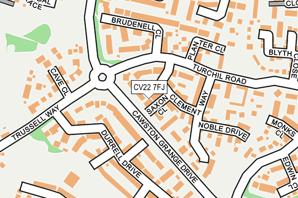 CV22 7FJ map - OS OpenMap – Local (Ordnance Survey)