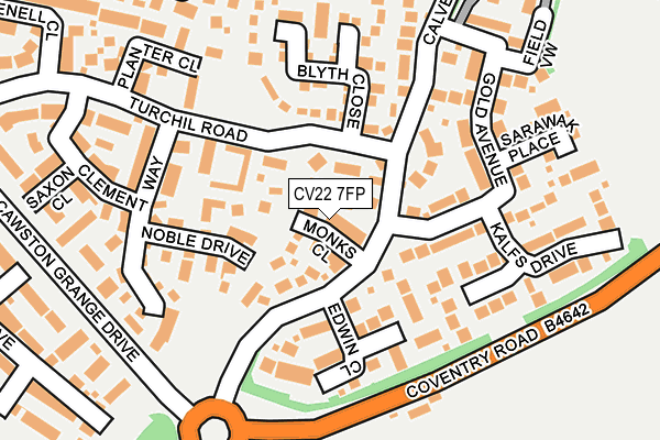 CV22 7FP map - OS OpenMap – Local (Ordnance Survey)