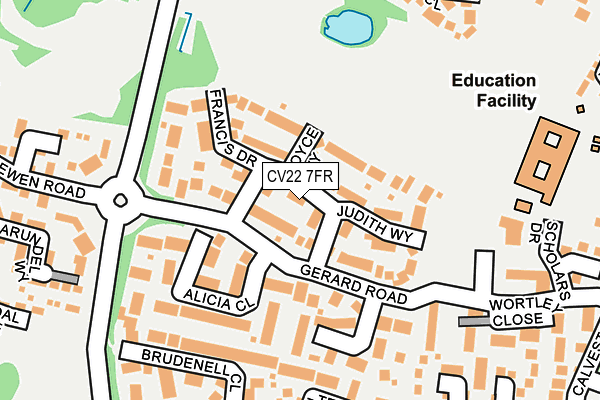 CV22 7FR map - OS OpenMap – Local (Ordnance Survey)