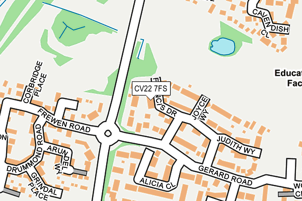 CV22 7FS map - OS OpenMap – Local (Ordnance Survey)