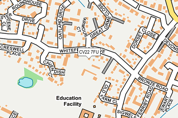CV22 7FU map - OS OpenMap – Local (Ordnance Survey)