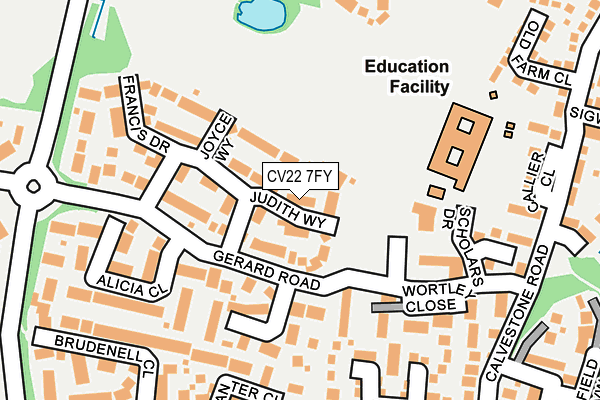 CV22 7FY map - OS OpenMap – Local (Ordnance Survey)