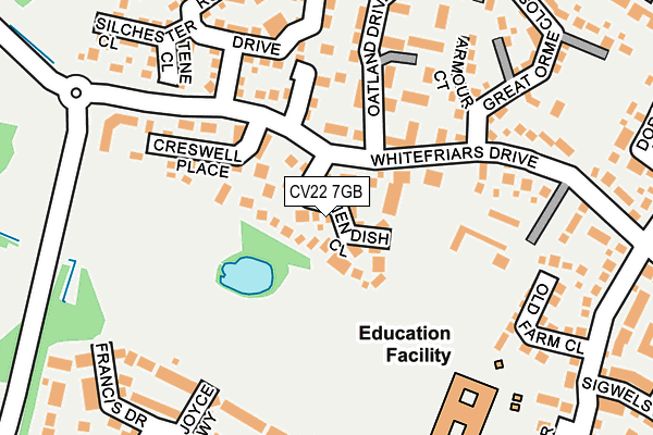 CV22 7GB map - OS OpenMap – Local (Ordnance Survey)