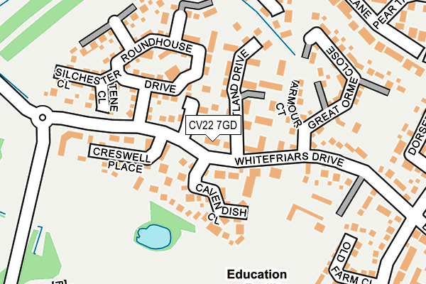 CV22 7GD map - OS OpenMap – Local (Ordnance Survey)