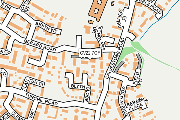 CV22 7GF map - OS OpenMap – Local (Ordnance Survey)