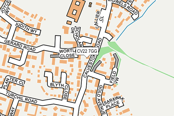 CV22 7GG map - OS OpenMap – Local (Ordnance Survey)