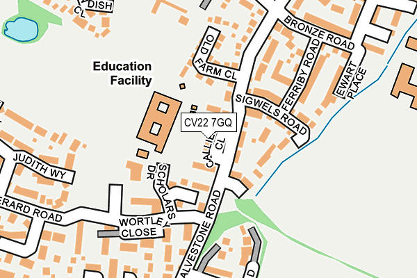 CV22 7GQ map - OS OpenMap – Local (Ordnance Survey)