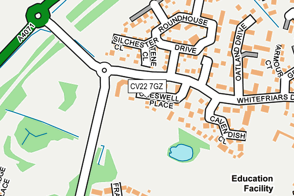 CV22 7GZ map - OS OpenMap – Local (Ordnance Survey)