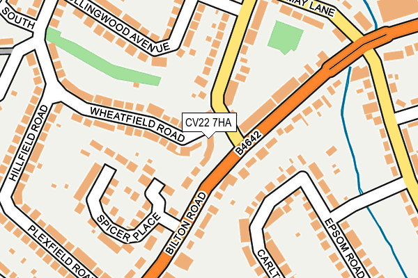 CV22 7HA map - OS OpenMap – Local (Ordnance Survey)