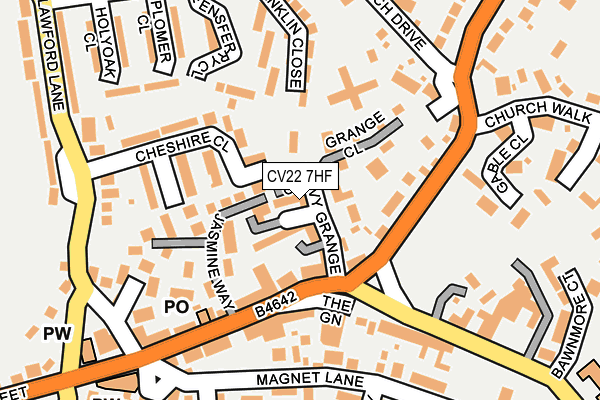 CV22 7HF map - OS OpenMap – Local (Ordnance Survey)