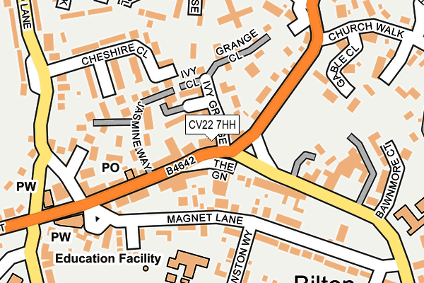 CV22 7HH map - OS OpenMap – Local (Ordnance Survey)