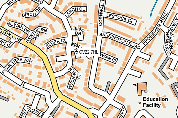 CV22 7HL map - OS OpenMap – Local (Ordnance Survey)