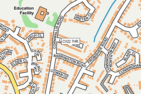 CV22 7HR map - OS OpenMap – Local (Ordnance Survey)